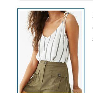 Striped Self-Tie Cami